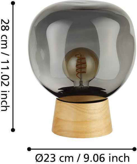 Eglo Metal Lampă de masă pentru Soclu E27 cu Abajur Negru și Bază Eglo Metal Lampă de masă pentru Soclu E27 cu Abajur Negru și Bază