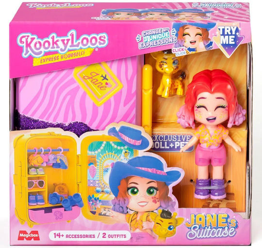 Set de păpuși Kookyloos Jane în valiză, figură în cutie magică Pklsp108in50