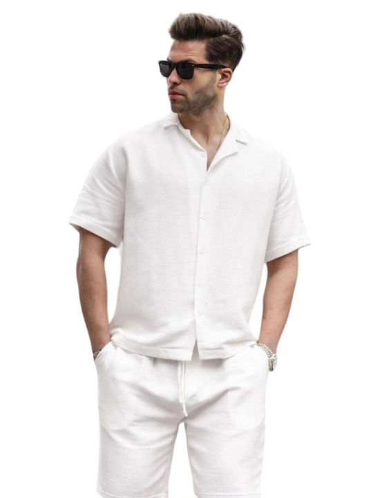 madmext Men's Shorts White