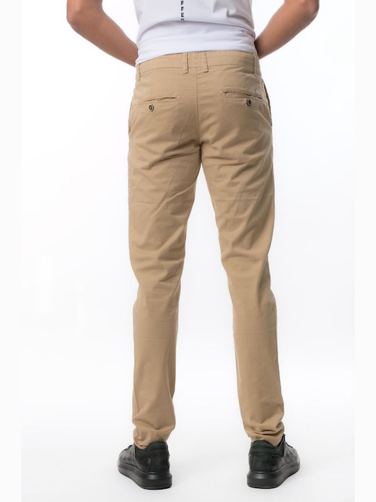 Life Style Butiken Men's Trousers Chino in Regular Fit Beige