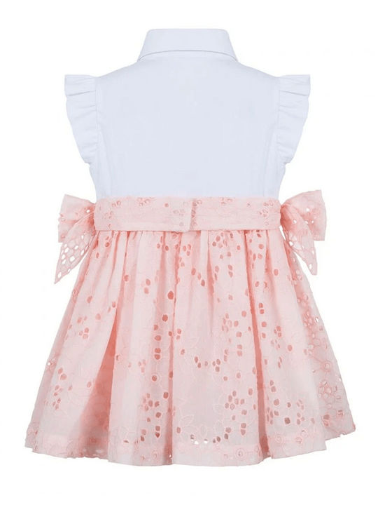 Lapin Kids Dress White-pink