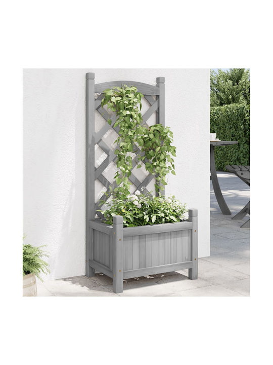 vidaXL Pot Wooden Grey 30cm.