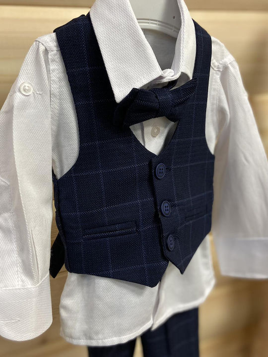 Extan Bebe Costum De Botez Albastru Marin