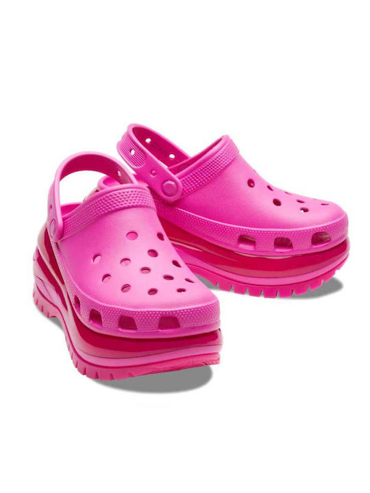 Crocs Mega Crush Woman Anatomic Clogs Fuchsia