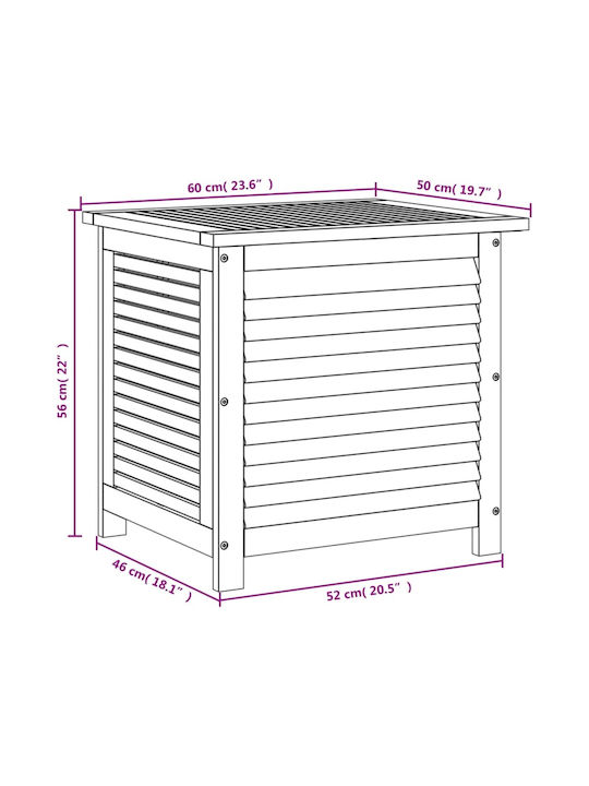 vidaXL Outdoor Storage Box Khaki L60xW50xH56cm