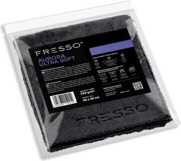 Fresso Lavetă Microfibră de curățenie pentru Corp Auto 350gsm Negru 40x40cm