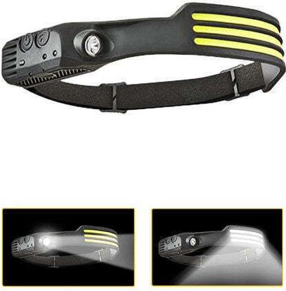 Ideahellas Rechargeable Headlamp LED IPX4 with Maximum Brightness 3000lm 3pcs Black