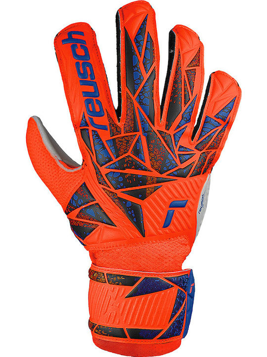 Reusch Attrakt Infinity Solid Kids Goalkeeper Gloves Orange
