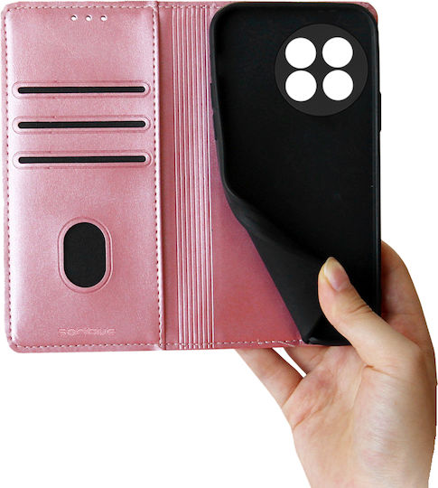 Sonique Vintage Magnet Wallet Δερματίνης / Πλαστικό / Σιλικόνης Ροζ Χρυσό (OnePlus 11)