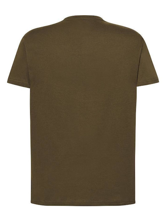 JHK Ανδρικό Διαφημιστικό T-shirt Κοντομάνικο Χακι