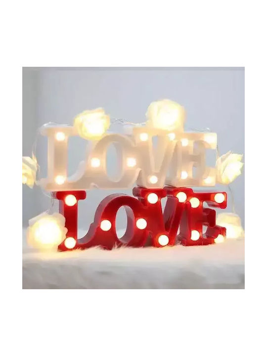 ForHome Decorative Lamp Love LED Battery Red