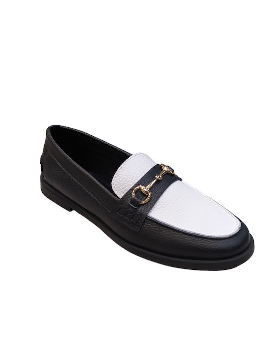 Sante Leather Women's Moccasins in Black Color