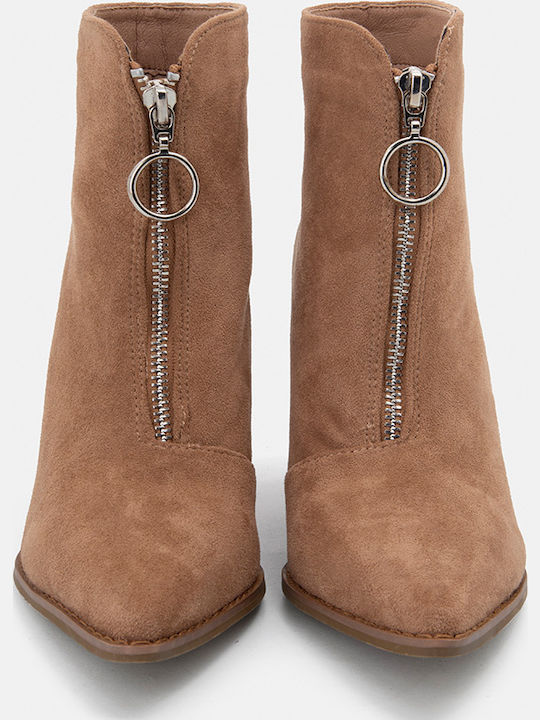 Wildleder Stiefeletten Damen Braun