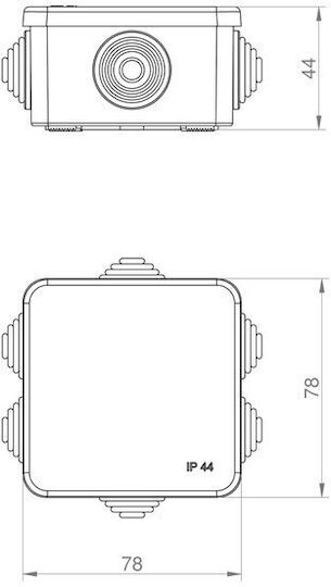 Eurolamp Електрическо кутия за външен монтаж IP55