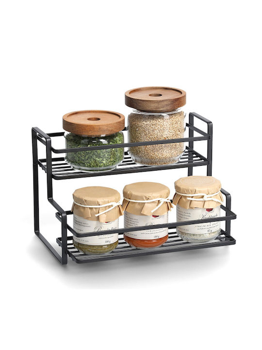 Zeller Tabletop Metal Rack 26x20x17cm Black