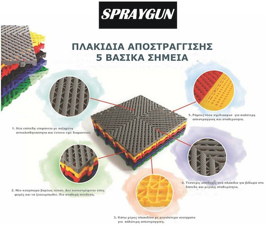 Set Plastic Floor PVC Drainage 400mmx400mmx20mm with 1 Tiles White
