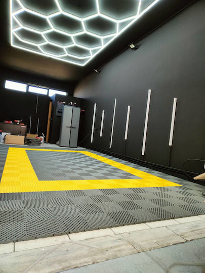 Set Plastic Floor PVC Drainage 400mmx400mmx20mm with 1 Tiles Blue