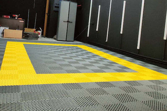 Set Plastic Floor PVC Drainage 400mmx400mmx20mm with 1 Tiles Blue