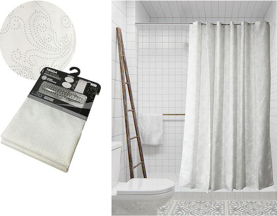 ArteLibre Shower Curtain Fabric 180x200cm White