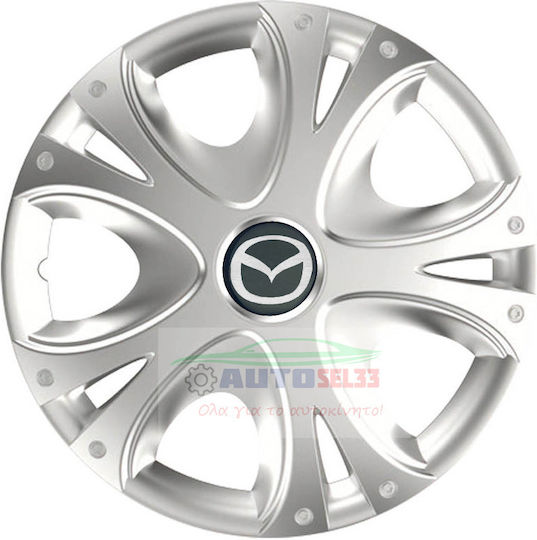 Versaco Set Capace De Roți Auto Dynamic Compatibilitate Mazda 4 Bucăți 13 Argintii/Argintii