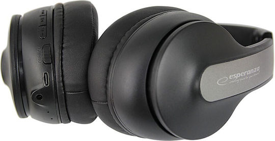Esperanza EH240 Bluetooth Wireless Over Ear Headphones with 7 hours of Operation Black