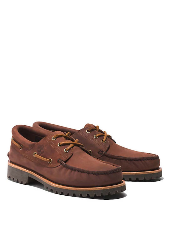 Timberland Ανδρικά Boat Shoes σε Καφέ Χρώμα