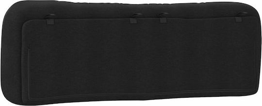 vidaXL LED Headboard Cushion Fabric Black 160x48cm