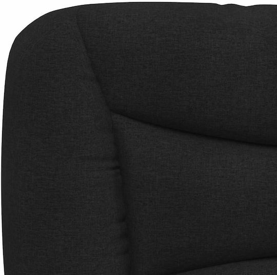 vidaXL LED Headboard Cushion Fabric Black 160x48cm