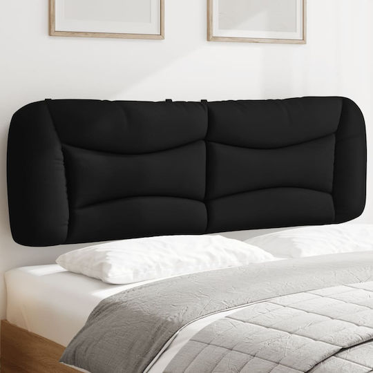 vidaXL LED Headboard Cushion Fabric Black 160x48cm