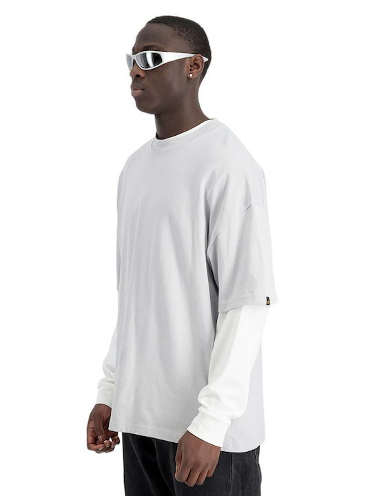 Alpha Industries T-shirt Bărbătesc cu Mânecă Scurtă White