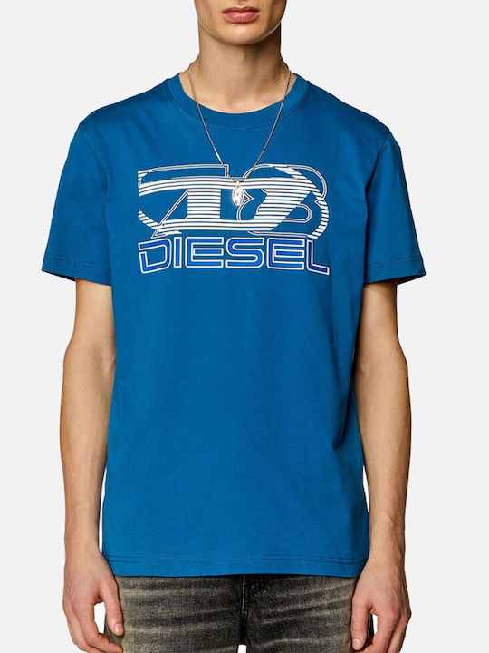 Diesel Men's Short Sleeve T-shirt BLUE