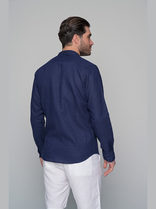 Ben Tailor Linen Shirt Blue