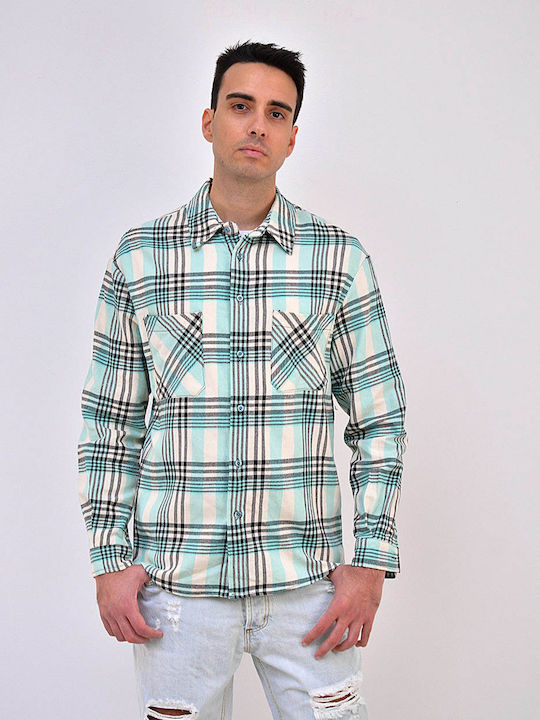 Long-sleeved Shirt Checked Green