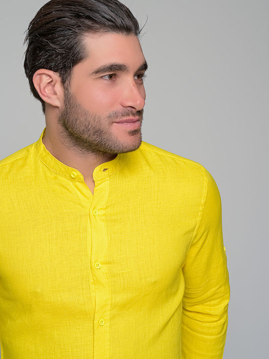 Ben Tailor Linen Shirt YELLOW