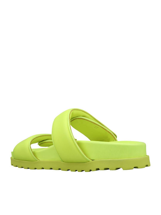 Sandale Casual Damă De Piele Galbene