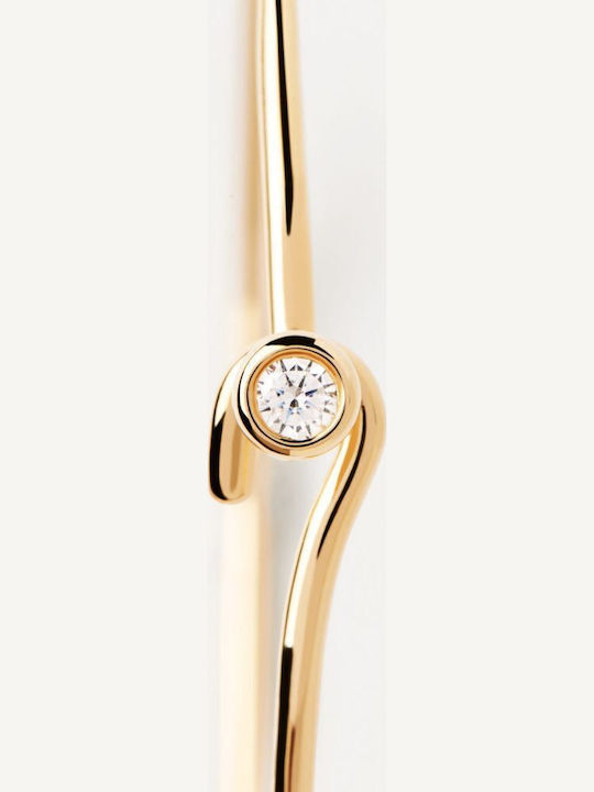 Гривна маншет Pdpaola Essentials Siena Silver с 18k златно покритие Pu01-619-u