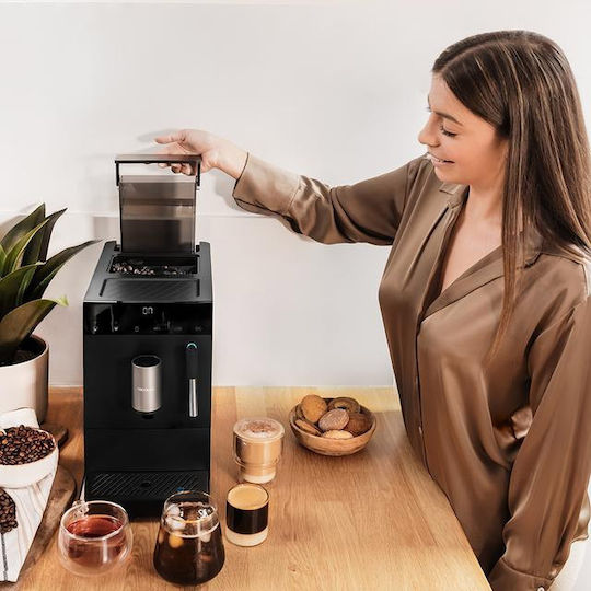 Cecotec Cremmaet Compact Αυτόματη Μηχανή Espresso 1470W Πίεσης 19bar Μαύρη