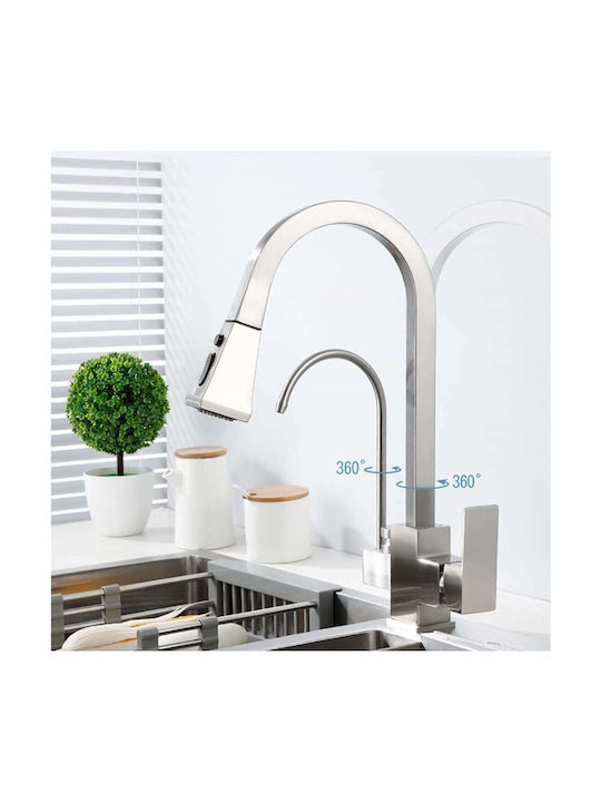 Poly Kitchen Faucet Counter Silver