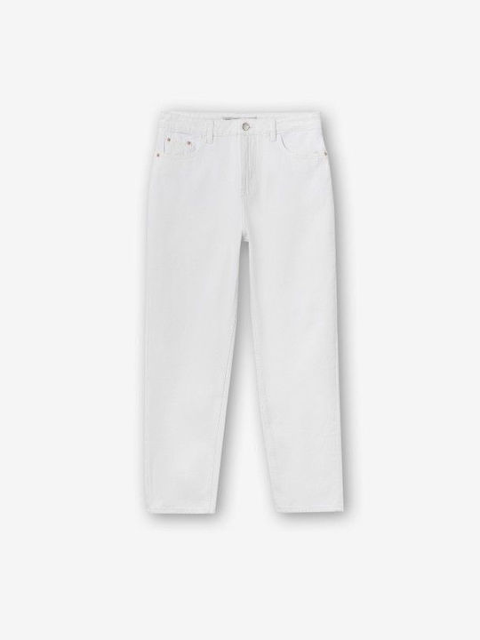 Tiffosi High Waist Women's Jean Trousers in Mom Fit White