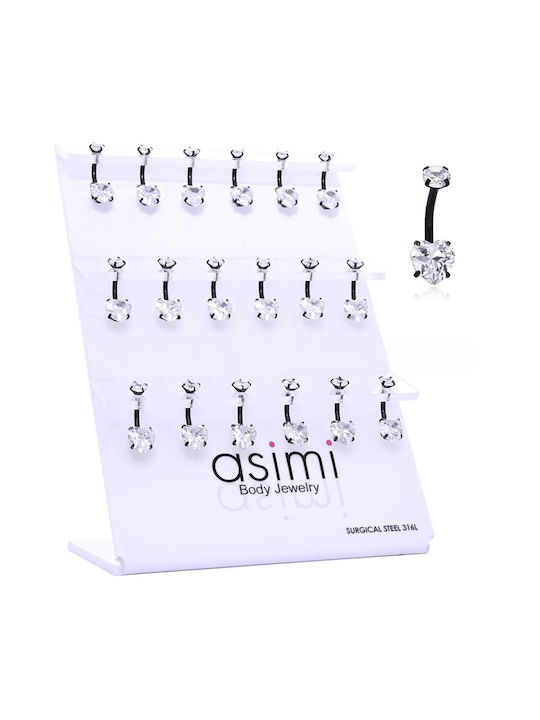 ASIMI Navel Earring made of Steel with Stones