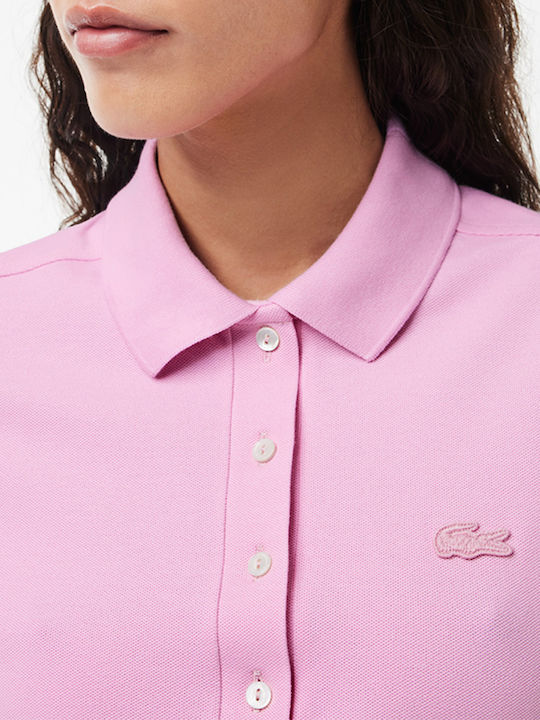 Sommer Mini Sportliches Damenkleid Kurzärmelig Rosa