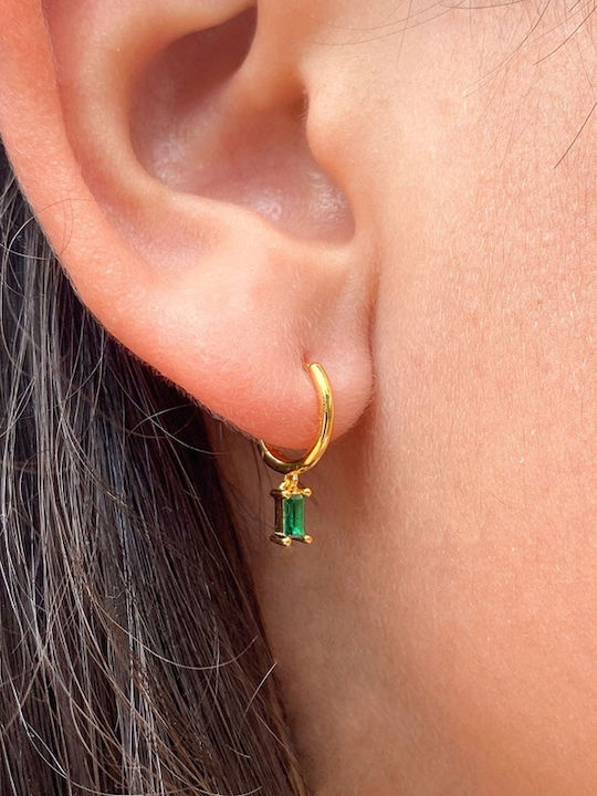 Copper Earrings Fashionable Classic K07 Gold Rose