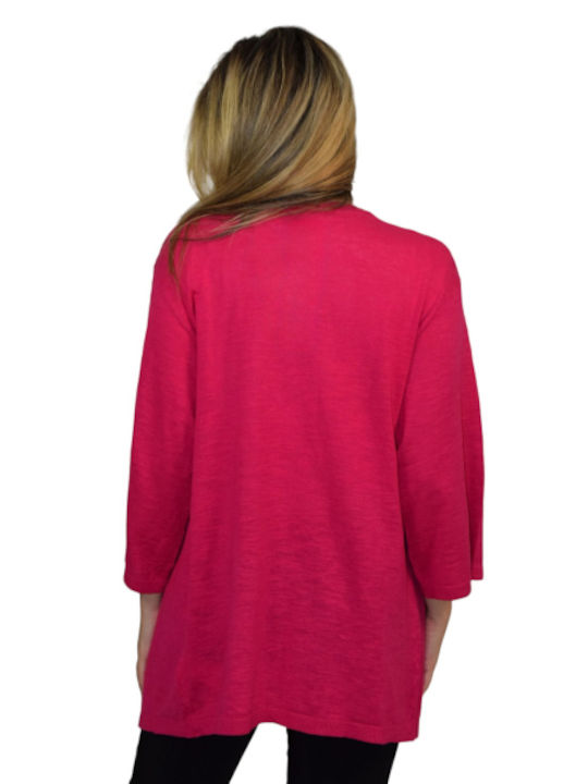 Morena Spain Women's Knitted Cardigan Fuchsia