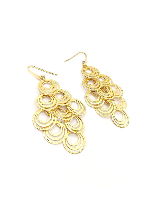 925 Silver Handmade Gold-Plated Earrings With Diamond-Cut Circles