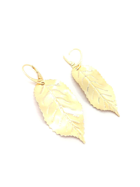 925 Silver Plated Earrings with Diamond-Encrusted Modern Leaf Design