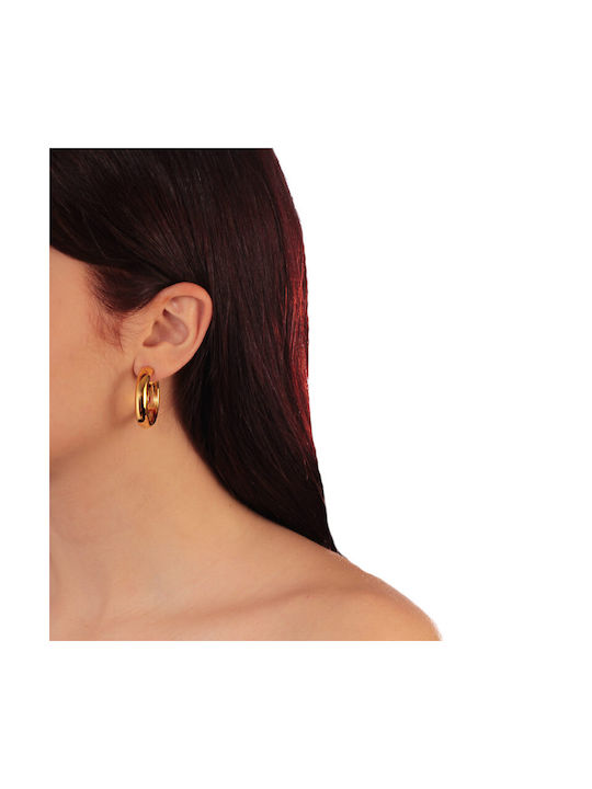 Silver Gold-Plated Hoop Earrings