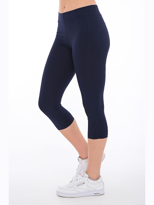 Women's Capri Training Legging Navy Blue