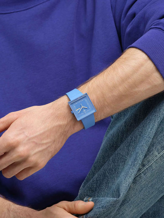 Swatch Swatch Women's Watch with Blue Rubber Strap