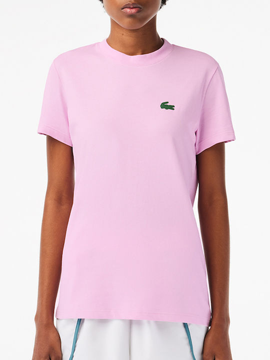 Lacoste Γυναικείο T-shirt Ροζ