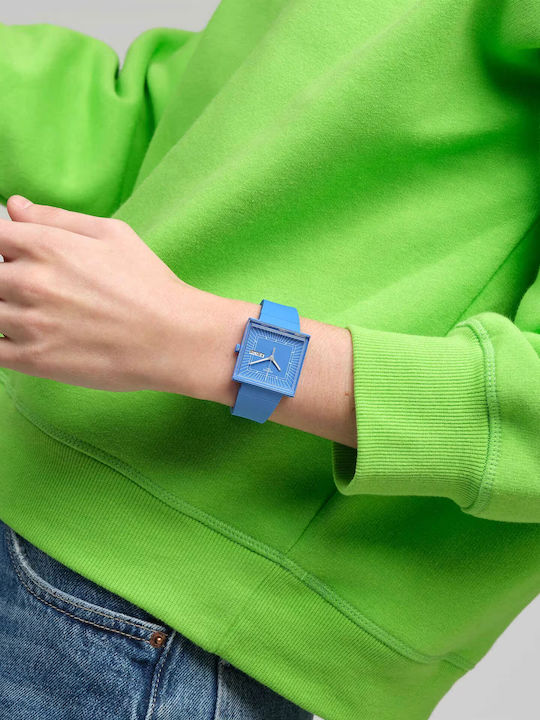 Swatch Swatch Women's Watch with Blue Rubber Strap